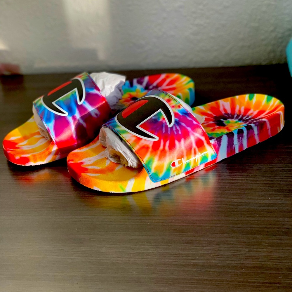 IPO Tie Dye Champion Slides ❤️